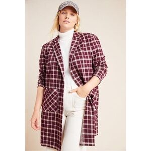 Anthropologie Harlyn Melrose Plaid Duster Large